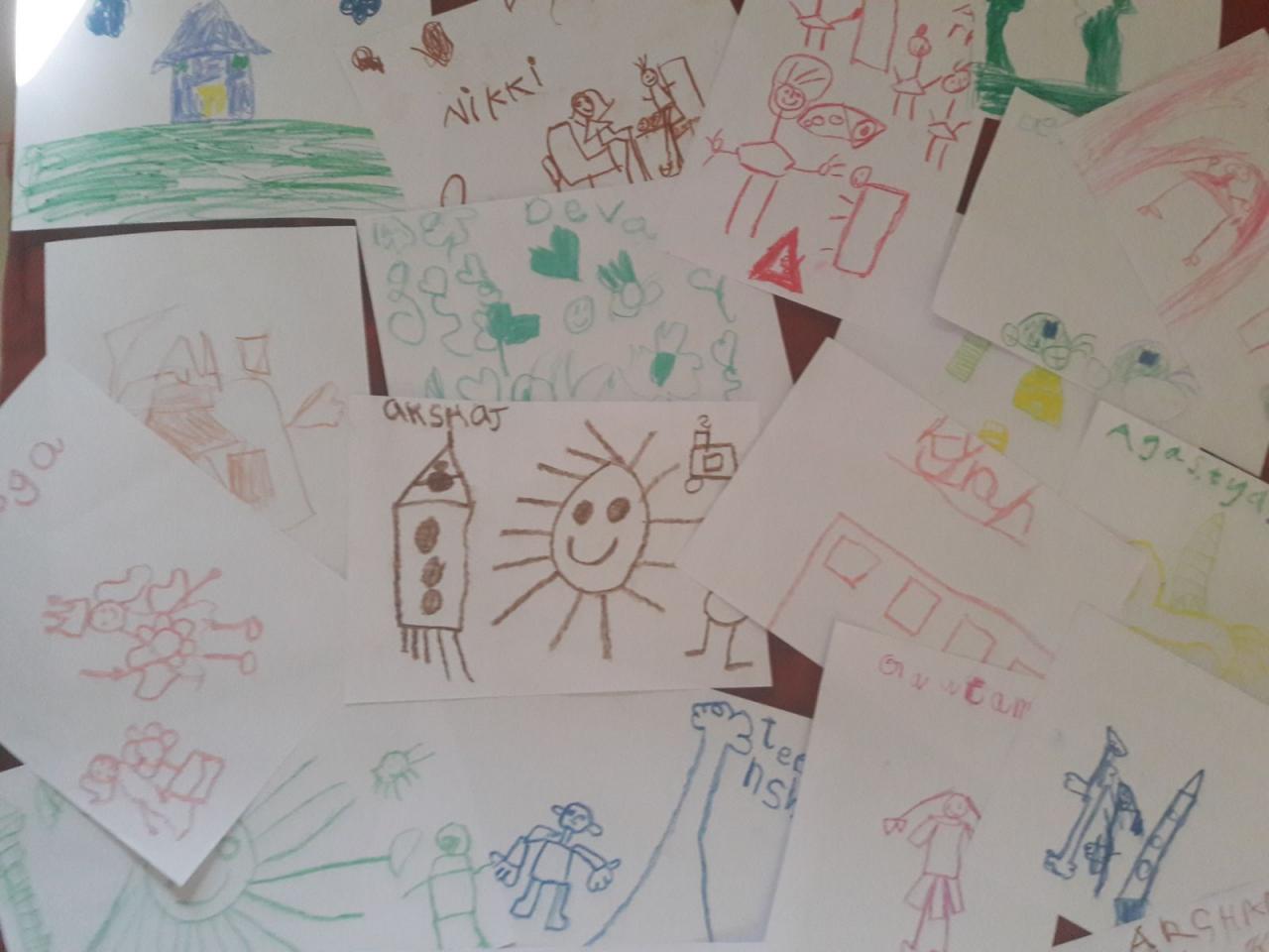 oeuvres des enfants participants au projet