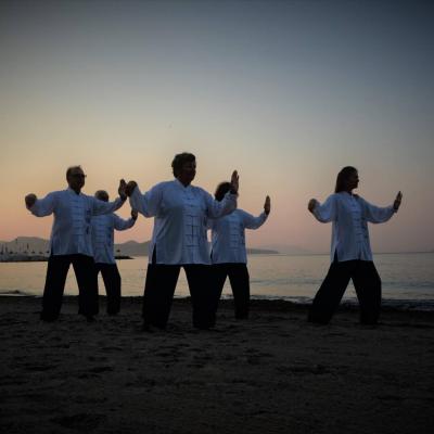 à la plage au levé du jour
